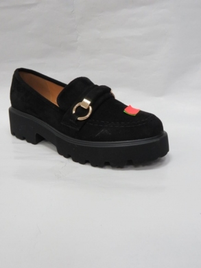 Mokasyny damskie na płaskim (36-41) 0-613 BLACK