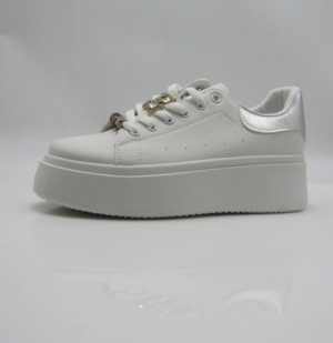 Buty sportowe damskie na koturnie (36-41) 9130 SILVER
