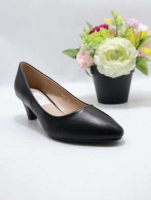 Czółenki damskie na obcasie (36-41) Y587 BLACK