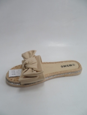 Klapki damskie na płaskim (36-41) WS9020 BEIGE