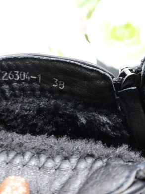 Botki damskie ocieplane na płaskim (36-42) 26304-1 BLACK