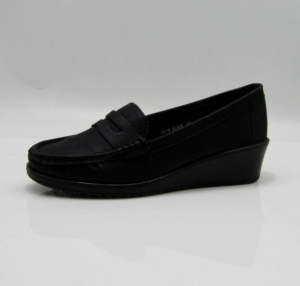 Mokasyny damskie na koturnie (36-41) QQ-8 BLACK