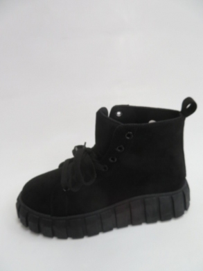 Botki damskie jesienne na koturnie (36-41) XA057  NERO