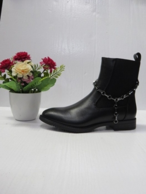 Botki damskie ocieplane na płaskim (36-41) 22020 BLACK