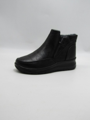 Botki damskie ocieplane na płaskim (36-41) 0350 BLACK