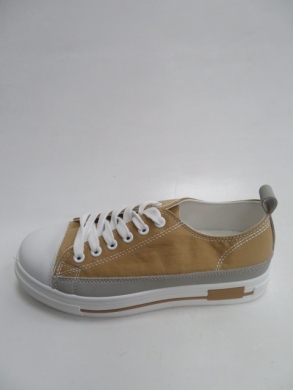 Trampki damskie na płaskim (36-41) 2057 CAMEL
