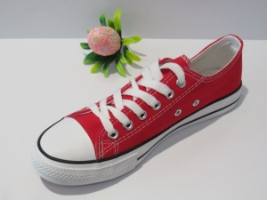 Trampki damskie na płaskim (36-41) LD8A07 RED