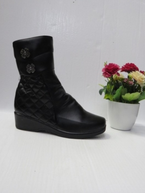 Botki damskie ocieplane na koturnie (37-42) AT3005 BLACK