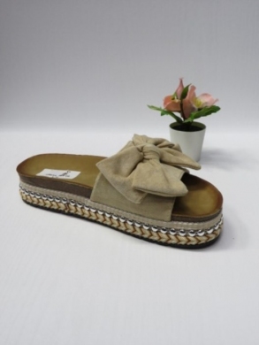 Klapki damskie na koturnie (36-41) BL430 BEIGE