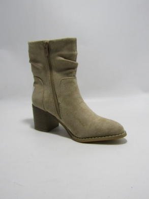 Botki damskie ocieplane na obcasie (36-41) F6303 KHAKI