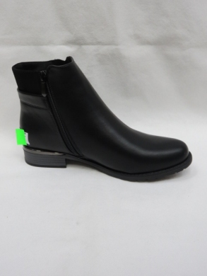 Botki damskie ocieplane na płaskim (36-41) SG-298 BLACK