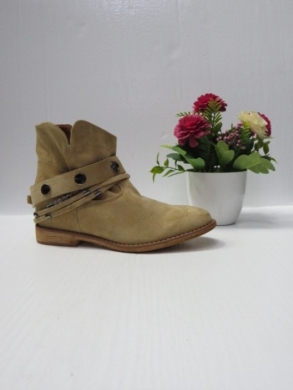 Botki damskie na płaskim (36-41) A3705-63 KHAKI