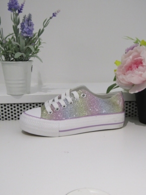 Trampki damskie na płaskim (36-41) C2141 PURPLE