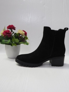 Botki damskie ocieplane na obcasie (36-41) 5691 BLACK