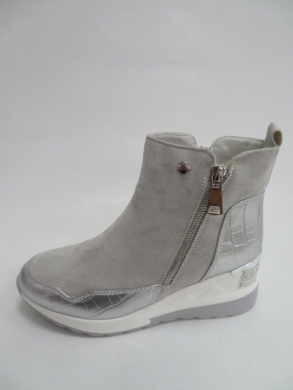 Botki damskie jesienne na koturnie (36-41) F5721 GREY