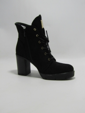 Botki damskie ocieplane na obcasie (36-41) HBL-102 BLACK