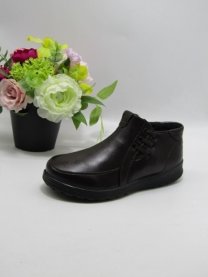 Botki damskie ocieplane na płaskim (36-42) 37600-3 BROWN