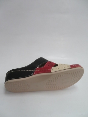 Klapki damskie na płaskim (36-41) 1109 BLACK/RED