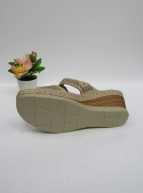 Klapki damskie na koturnie (36-41) Q5916 BEIGE