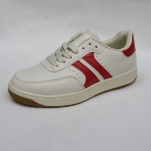 Buty sportowe damskie na płaskim (36-41) A20 BEIGE/RED