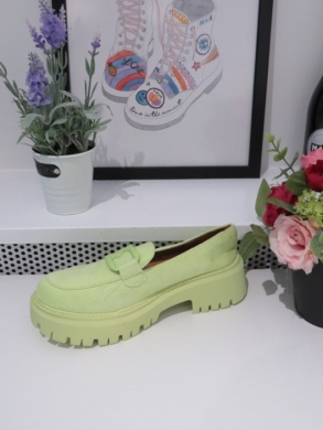 Mokasyny damskie na płaskim (36-41) 7911 GREEN