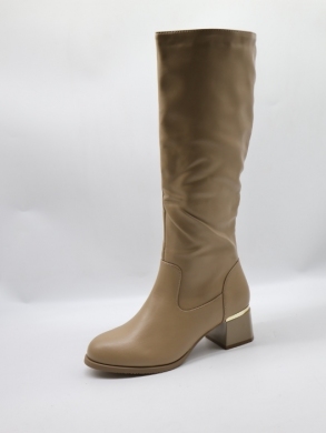 Kozaki damskie ocieplane na obcasie (36-41) T2326-4 KHAKI