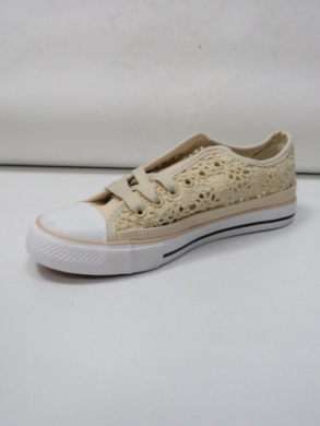 Trampki damskie na płaskim (36-41) BAO-736 BEIGE