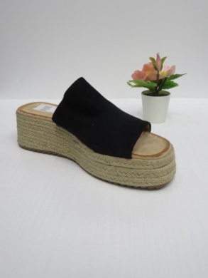 Klapki damskie na koturnie (36-41) 5937 BLACK