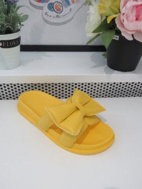 Klapki damskie na płaskim (36-41) 1806 YELLOW