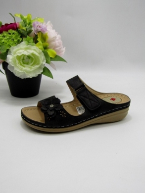 Klapki damskie na płaskim (36-41) KS8-518 BLACK