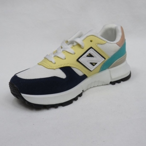 Buty sportowe damskie na płaskim (36-41) AB1784 BLACK/YELLOW