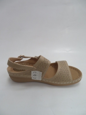 Sandały damskie na koturnie (36-41) 9110 BEIGE