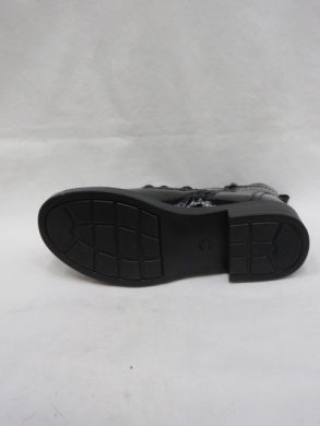 Botki damskie ocieplane na płaskim (36-41) 166 BLACK