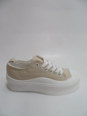 Trampki damskie na płaskim (36-41) LA189 BEIGE