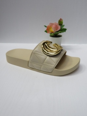 Klapki damskie na płaskim (37-41) 3308-3 BEIGE