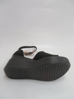 Sandały damskie na koturnie (36-41) 0-35 BLACK