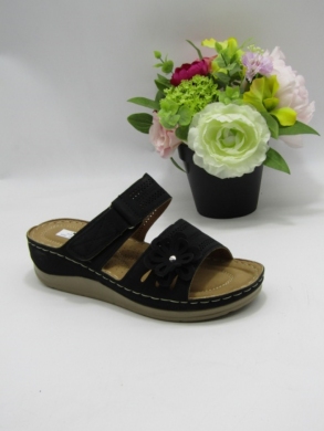 Klapki damskie na koturnie (36-41) 8-128 BLACK