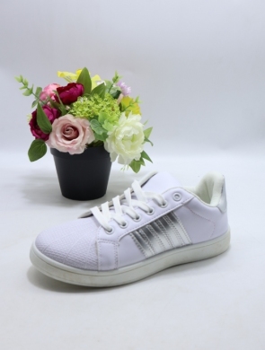 Buty sportowe damskie na płaskim (36-41) DS9-319 WH/SILVER