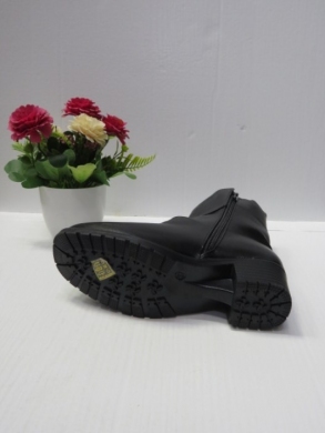 Botki damskie ocieplane na obcasie (37-42) B705 BLACK