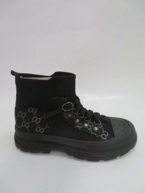 Trampki damskie na koturnie (36-41) 1664 BLACK