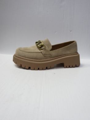 Mokasyny damskie na koturnie (36-41) 8-302 KHAKI
