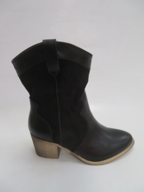 Kozaki damskie ocieplane na obcasie (36-41) 19021-1 BLACK