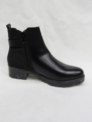 Botki damskie ocieplane na płaskim (36-41) G112 BLACK