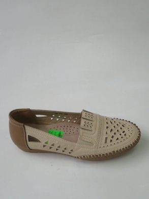 Półbuty damskie na płaskim (36-41) J5-11 BEIGE/KHAKI