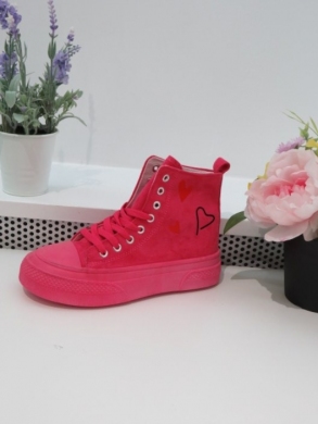 Trampki damskie na płaskim (36-41) PC193 FUCHSIA