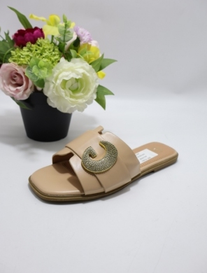 Klapki damskie na płaskim (36-41) 88-23 KHAKI