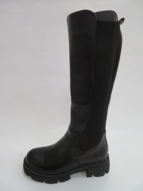Kozaki damskie jesienne na płaskim (36-41) JW143 BLACK