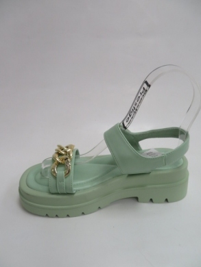 Sandały damskie na koturnie (36-41) K72 GREEN