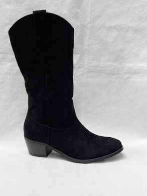 Kozaki damskie ocieplane na obcasie (36-41) Y-073 BLACK