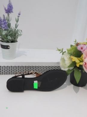 Sandały damskie na płaskim (36-41) 333-204 BLACK